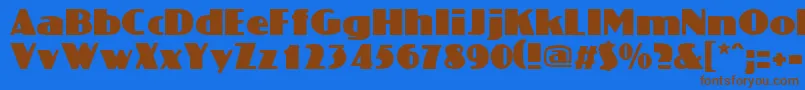 ColiseumNormal Font – Brown Fonts on Blue Background