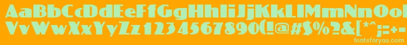 ColiseumNormal Font – Green Fonts on Orange Background