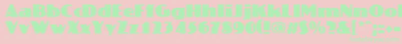 Czcionka ColiseumNormal – zielone czcionki na różowym tle
