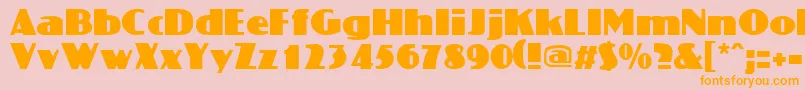 ColiseumNormal Font – Orange Fonts on Pink Background