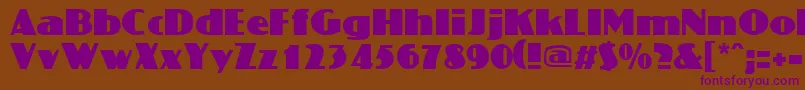 ColiseumNormal Font – Purple Fonts on Brown Background