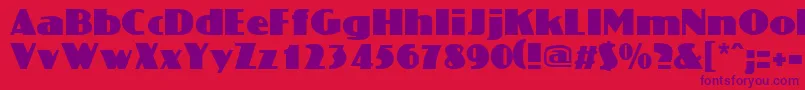 ColiseumNormal Font – Purple Fonts on Red Background