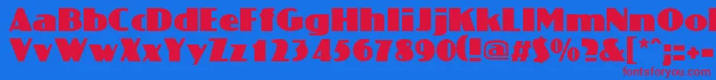 ColiseumNormal Font – Red Fonts on Blue Background