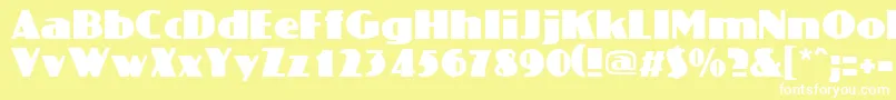 ColiseumNormal Font – White Fonts on Yellow Background