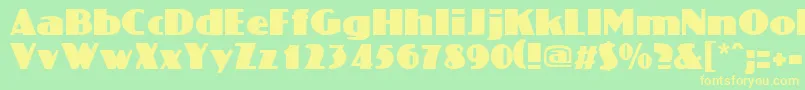 ColiseumNormal Font – Yellow Fonts on Green Background