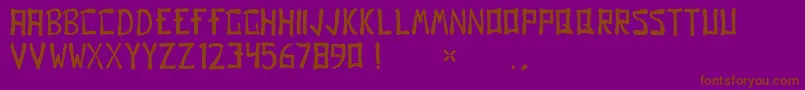 Шрифт GomoRegular – коричневые шрифты на фиолетовом фоне