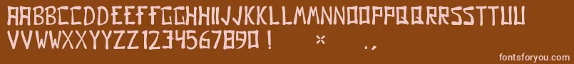 GomoRegular Font – Pink Fonts on Brown Background