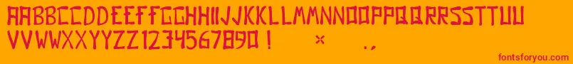 GomoRegular Font – Red Fonts on Orange Background