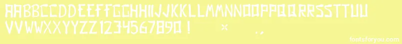 GomoRegular Font – White Fonts on Yellow Background