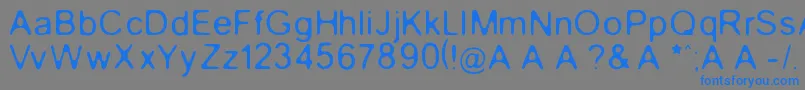 Шрифт GaussianBlur – синие шрифты на сером фоне