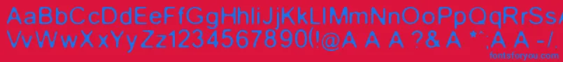 GaussianBlur Font – Blue Fonts on Red Background