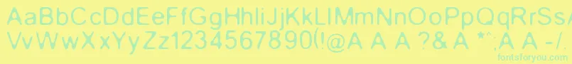 More about GaussianBlur Font GaussianBlur Font – Green Fonts on Yellow Background