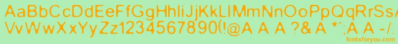 GaussianBlur Font – Orange Fonts on Green Background