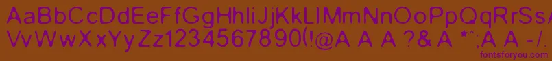 GaussianBlur Font – Purple Fonts on Brown Background