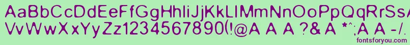 GaussianBlur Font – Purple Fonts on Green Background