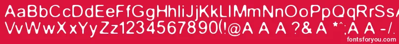 GaussianBlur Font – White Fonts on Red Background