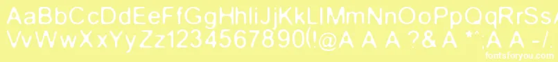 GaussianBlur Font – White Fonts on Yellow Background