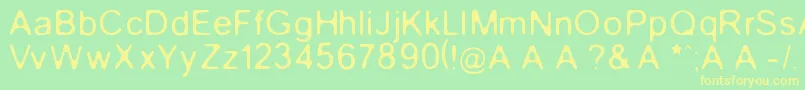 GaussianBlur Font – Yellow Fonts on Green Background