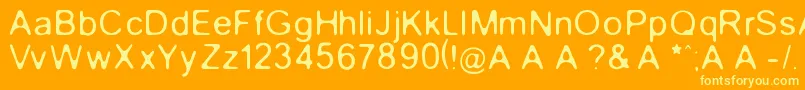 GaussianBlur Font – Yellow Fonts on Orange Background