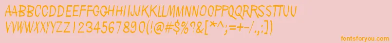 PeoplePerSquareKilometer Font – Orange Fonts on Pink Background