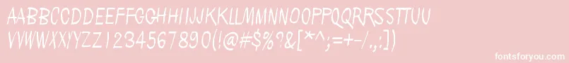 PeoplePerSquareKilometer Font – White Fonts on Pink Background