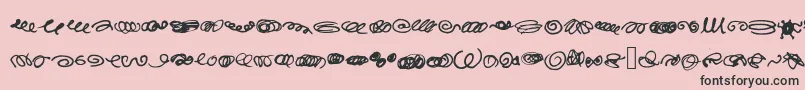 RandomSwirls-Schriftart – Schwarze Schriften auf rosa Hintergrund