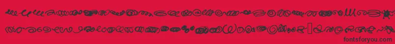 RandomSwirls Font – Black Fonts on Red Background