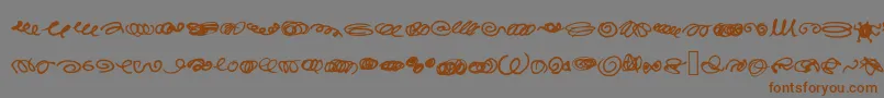 RandomSwirls Font – Brown Fonts on Gray Background