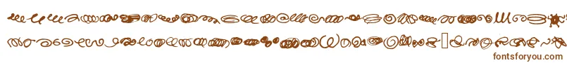 RandomSwirls Font – Brown Fonts on White Background