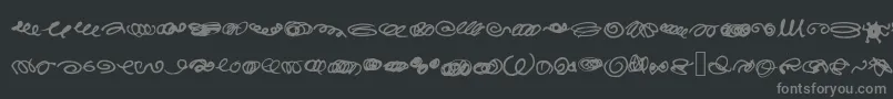 RandomSwirls Font – Gray Fonts on Black Background