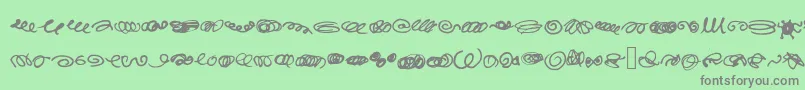 RandomSwirls-Schriftart – Graue Schriften auf grünem Hintergrund