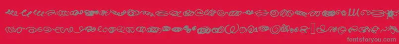 RandomSwirls-Schriftart – Graue Schriften auf rotem Hintergrund