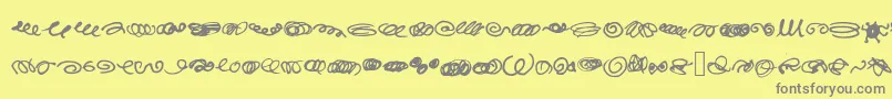 RandomSwirls Font – Gray Fonts on Yellow Background