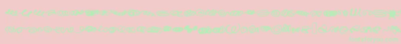 RandomSwirls Font – Green Fonts on Pink Background