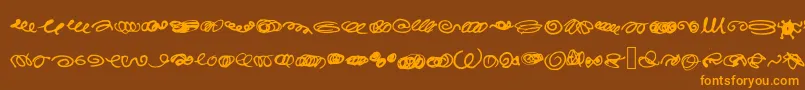 RandomSwirls Font – Orange Fonts on Brown Background