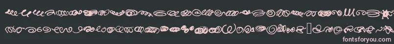 RandomSwirls Font – Pink Fonts on Black Background