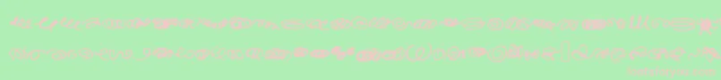 RandomSwirls Font – Pink Fonts on Green Background