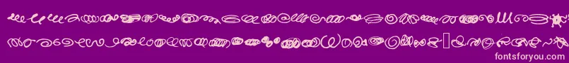 RandomSwirls Font – Pink Fonts on Purple Background