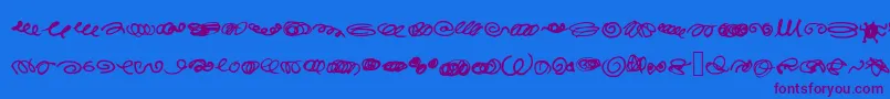 RandomSwirls Font – Purple Fonts on Blue Background