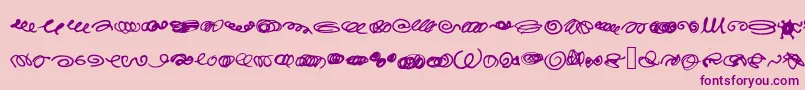 RandomSwirls-Schriftart – Violette Schriften auf rosa Hintergrund