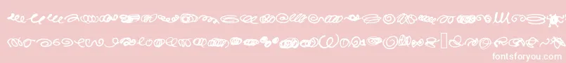 RandomSwirls-Schriftart – Weiße Schriften auf rosa Hintergrund