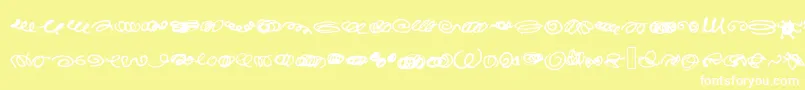 RandomSwirls Font – White Fonts on Yellow Background