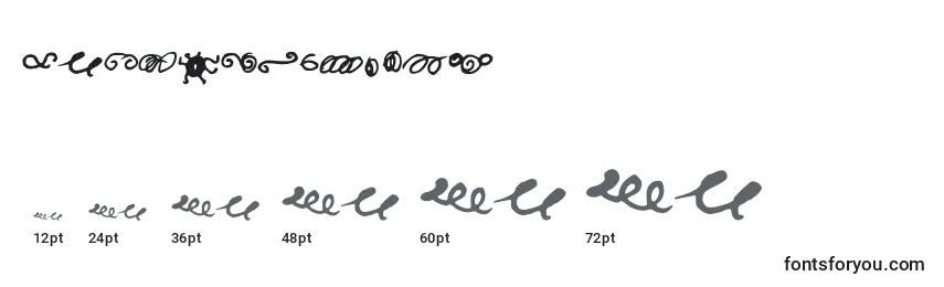 RandomSwirls Font Sizes