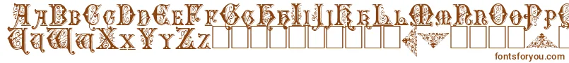 Шрифт Emporiumcapitals – коричневые шрифты на белом фоне