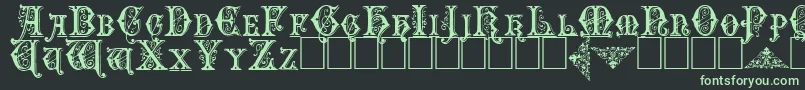 Emporiumcapitals Font – Green Fonts on Black Background