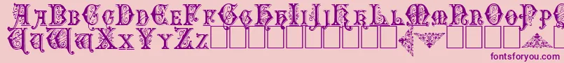 Emporiumcapitals Font – Purple Fonts on Pink Background