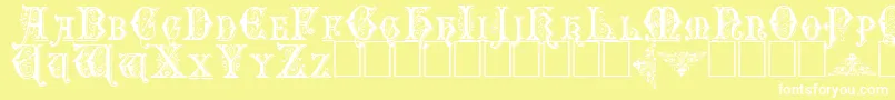 Emporiumcapitals Font – White Fonts on Yellow Background