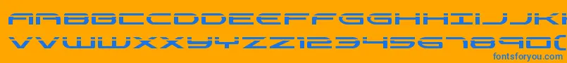 Antietamlaser Font – Blue Fonts on Orange Background
