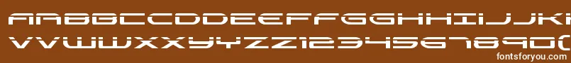 フォントAntietamlaser – 茶色の背景に白い文字