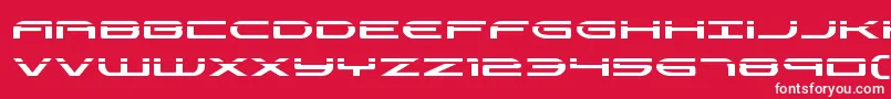 Czcionka Antietamlaser – białe czcionki na czerwonym tle